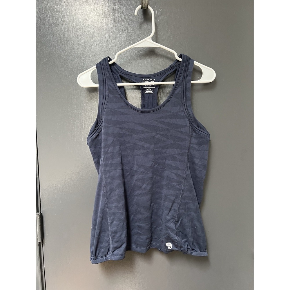 Mountain Hardwear Women's Athletic Tank Top Navy Triangle Print Sz M